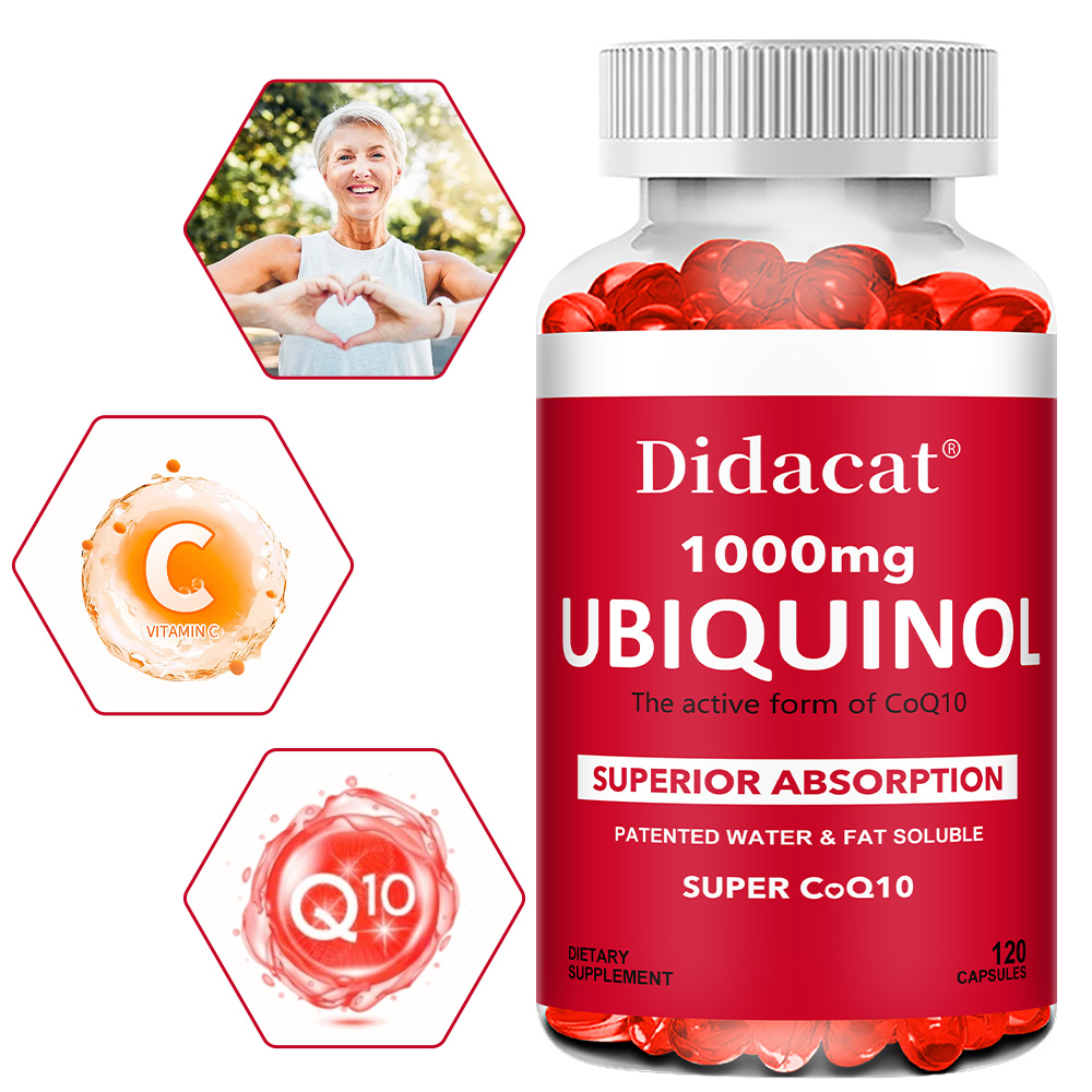 Coq10 Ubiquinol Softgel - Cápsulas Blandas de Ubiquinol CoQ10 1000mg,