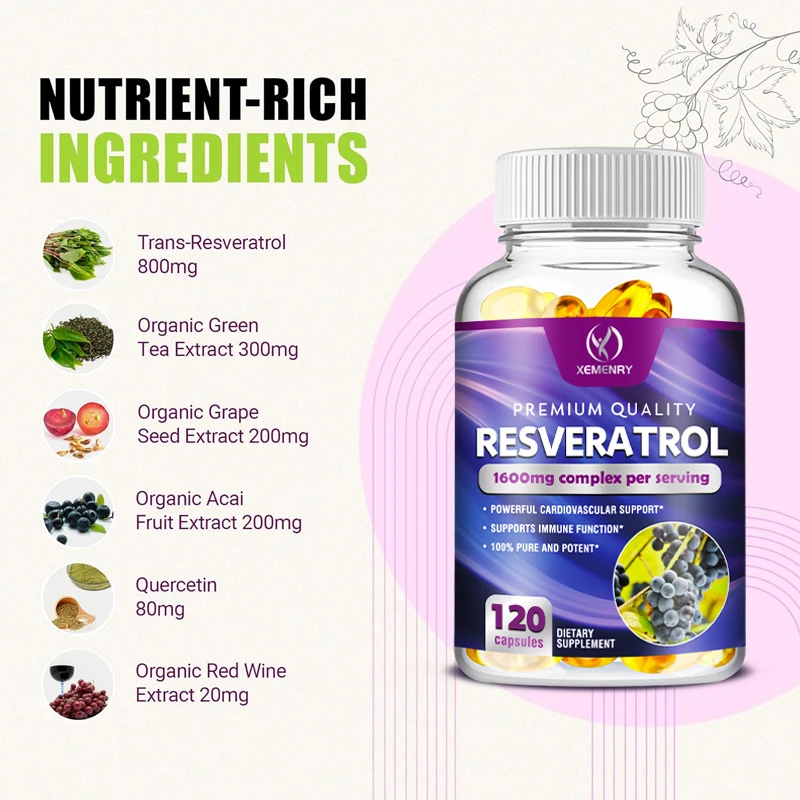 Cápsulas de resveratrol: apoya - Resveratrol Capsule Anti Aging reseña y precio