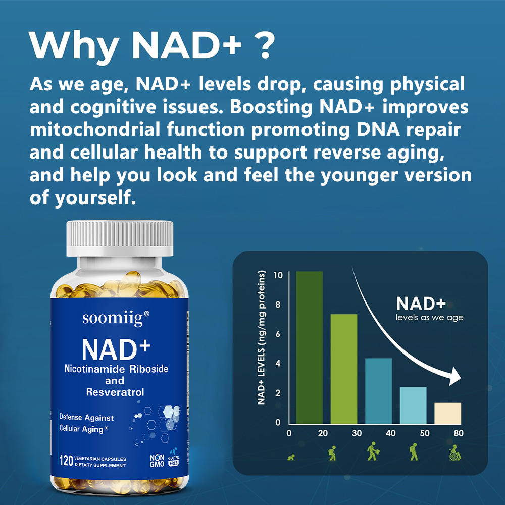 Suplemento NAD: con nicotinami - Resveratrol Capsule Anti Aging reseña y precio