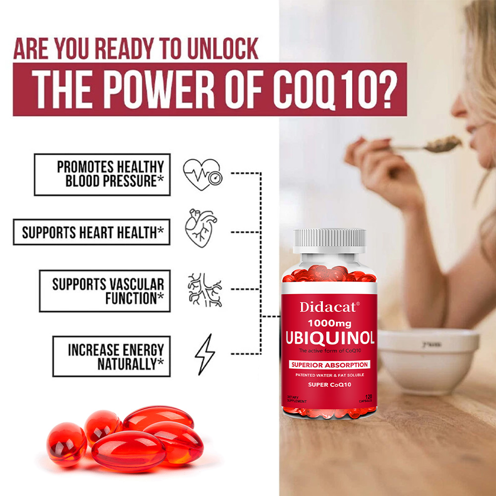 Cápsulas Blandas de Ubiquinol  - Coq10 Ubiquinol Softgel reseña y precio
